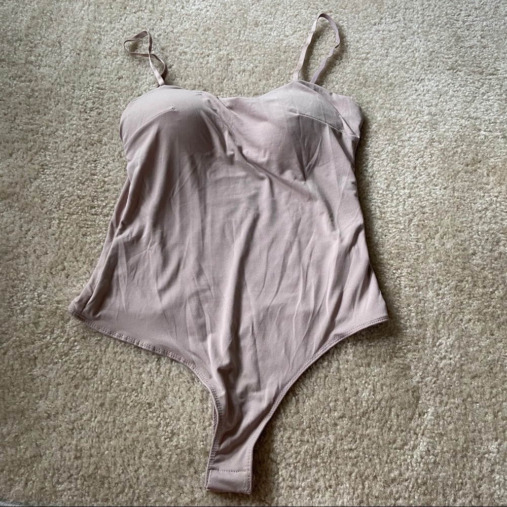 Cream/tan tank bodysuit